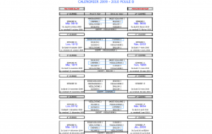 Calendrier 2009-2010 - [ Poule B ]